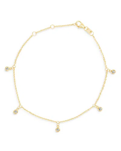 Bloomingdale's Diamond 5-stone Droplet Bracelet In 14k Yellow Gold, 0.10 Ct. T. W. - Exclusive