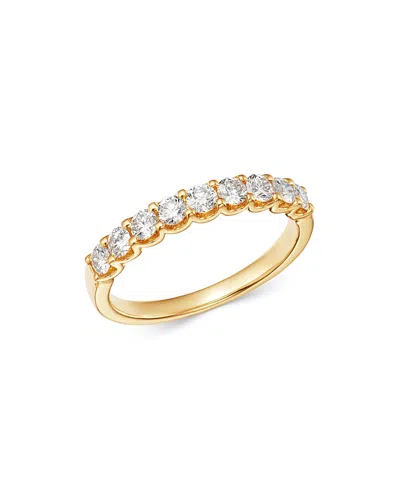 Bloomingdale's Diamond 9-stone Classic Band In 14k Yellow Gold, 0.60 Ct. T. W. - Exclusive In White/gold