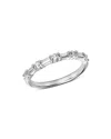 Bloomingdale's Diamond Baguette & Round Band In 14k White Gold, 0.50 Ct. T. W. - Exclusive In White