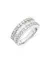 Bloomingdale's Diamond Baguette & Round Band In 14k White Gold, 2.15 Ct. T. W. In White