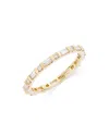 Bloomingdale's Diamond Baguette & Round Eternity Band In 14k Yellow Gold, 0.70 Ct. T. W. In Gold