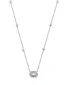 Bloomingdale's Diamond Baguette & Round Mosaic Pendant Necklace In 14k White Gold, 0.60 Ct. T. W. - Exclusive In White
