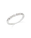 Bloomingdale's Diamond Baguette & Round Narrow Band In 14k Gold, 0.12 Ct. T. W. In White