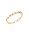 Bloomingdale's Diamond Baguette & Round Narrow Band In 14k Gold, 0.12 Ct. T. W.
