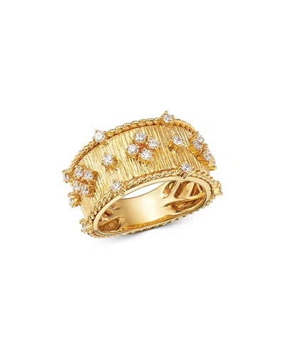 Bloomingdale's Diamond Band In 18k Textured Yellow Gold, 0.60 Ct. T. W. - Exclusive In White/gold