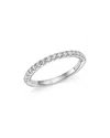 Bloomingdale's Diamond Band With Beaded Accent In 14k White Gold, 0.35 Ct. T. W. - Exclusive In White