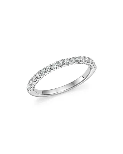 Bloomingdale's Diamond Band With Beaded Accent In 14k White Gold, 0.35 Ct. T. W. - Exclusive
