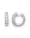 Bloomingdale's Diamond Bar Band Hoop Earrings In 14k White Gold, 1.0 Ct. T. W. - Exclusive In White Gold/white Diamonds