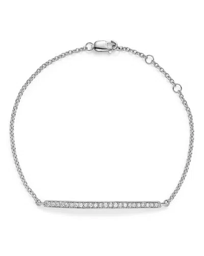 Bloomingdale's Diamond Bar Bracelet In 14k White Gold, .25 Ct. T. W.