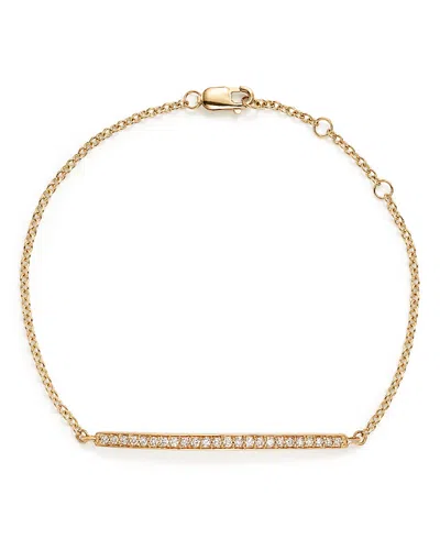 Bloomingdale's Diamond Bar Bracelet In 14k Yellow Gold, .25 Ct. T. W. - Exclusive In White/gold