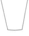 Bloomingdale's Diamond Bar Necklace In 14k White Gold, 0.10 Ct. T. W. In White