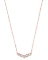 Bloomingdale's Diamond Bar Station Necklace In 14k Rose Gold, 0.25 Ct. T. W. - Exclusive In White/rose Gold