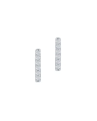 Bloomingdale's Diamond Bar Stud Earrings In 14k White Gold, 0.10 Ct. T. W. - Exclusive