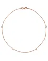 Bloomingdale's Diamond Bezel Ankle Bracelet In 14k Rose Gold, 0.20 Ct. T. W. - Exclusive In White/rose