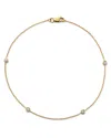 Bloomingdale's Diamond Bezel Ankle Bracelet In 14k Yellow Gold, 0.20 Ct. T. W. - Exclusive In White/gold