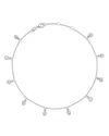 Bloomingdale's Diamond Bezel Droplet Ankle Bracelet In 14k White Gold, 0.50 Ct. T. W. - Exclusive In White