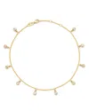 Bloomingdale's Diamond Bezel Droplet Ankle Bracelet In 14k Yellow Gold, 0.50 Ct. T. W. - Exclusive In White/gold