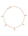 Bloomingdale's Diamond Bezel Droplet Bracelet In 14k Rose Gold - Exclusive In White/rose Gold