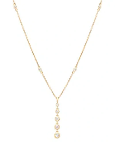 Bloomingdale's Diamond Bezel Graduated Y Necklace In 14k Yellow Gold, 0.60 Ct. T. W.