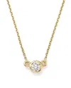Bloomingdale's Diamond Bezel Pendant Necklace In 14k Yellow Gold, 0.25 Ct. T. W. - Exclusive In White/gold