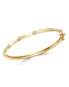 Bloomingdale's Diamond Bezel Set Bangle Bracelet In 14k Yellow Gold, 0.20 Ct. T. W. - Exclusive In White/gold