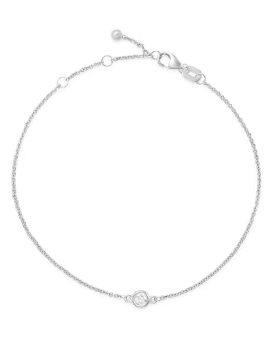 Bloomingdale's Diamond Bezel Set Bracelet In 14k White Gold, 0.10 Ct. T. W. - Exclusive
