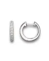 Bloomingdale's Diamond Bezel Set Huggie Hoop Earrings In 14k White Gold, .30 Ct. T. W. - Exclusive In White Gold