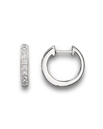 Bloomingdale's Diamond Bezel Set Huggie Hoop Earrings In 14k White Gold, .30 Ct. T. W. - Exclusive