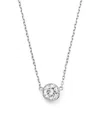 Bloomingdale's Diamond Bezel Set Pendant Necklace In 14k White Gold, .50 Ct. T.w. - 100% Exclusive In White