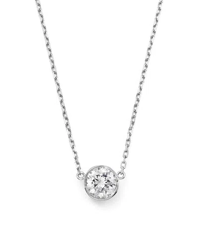 Bloomingdale's Diamond Bezel Set Pendant Necklace In 14k White Gold, .50 Ct. T.w. - 100% Exclusive