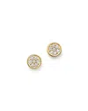 Bloomingdale's Diamond Bezel Set Small Stud Earrings In 14k Yellow Gold, .10 Ct. T. W. - Exclusive In White/gold