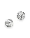 Bloomingdale's Diamond Bezel Set Stud Earrings In 14k White Gold, 0.20 Ct. T. W. - Exclusive In White