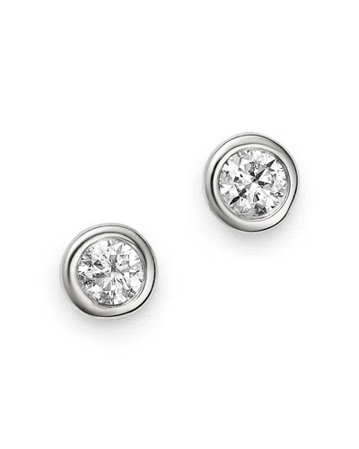 Bloomingdale's Diamond Bezel Set Stud Earrings In 14k White Gold, 0.20 Ct. T. W. - Exclusive