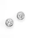 Bloomingdale's Diamond Bezel Set Stud Earrings In 14k White Gold, 1.0 Ct. T.w. - 100% Exclusive In White