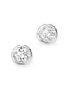 Bloomingdale's Diamond Bezel Set Stud Earrings In 14k White Gold, 0.75 Ct. T. W. - Exclusive In White