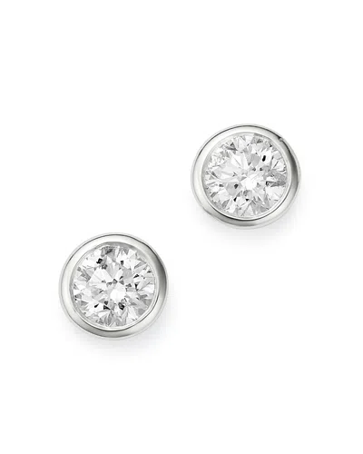 Bloomingdale's Diamond Bezel Set Stud Earrings In 14k White Gold, 0.75 Ct. T. W. - Exclusive
