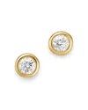 Bloomingdale's Diamond Bezel Set Stud Earrings In 14k Yellow Gold, 0.20 Ct. T. W. - Exclusive In White/gold