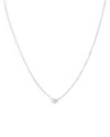 Bloomingdale's Diamond Bezel Solitare Necklace In 14k White Gold, 0.05 Ct. T. W. - 100% Exlcusive In White