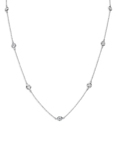 Bloomingdale's Diamond Bezel Station Necklace In 14k White Gold, 1.50 Ct. T. W. - Exclusive