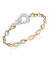 Bloomingdale's Diamond Buckle Bracelet In 14k White & Yellow Gold, 2.0 Ct. T. W. In White/gold