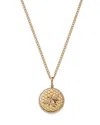 Bloomingdale's Diamond Bumble Bee Disc Pendant Necklace In 14k Yellow Gold, 0.25 Ct. T. W. - Exclusive In Gold