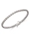 Bloomingdale's Diamond Butterfly Cluster Tennis Bracelet In 14k White Gold, 2.0 Ct. T. W. - Exclusive In White
