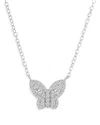 Bloomingdale's Diamond Butterfly Pendant Necklace In 14k White Gold, 0.35 Ct. T. W. - Exclusive In White