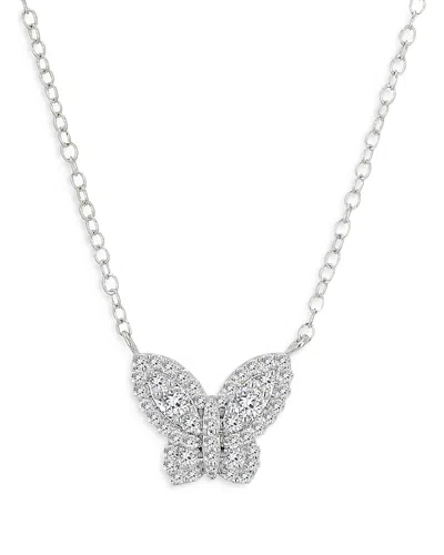 Bloomingdale's Diamond Butterfly Pendant Necklace In 14k White Gold, 0.35 Ct. T. W. - Exclusive