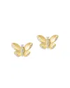 Bloomingdale's Diamond Butterfly Stud Earrings In 14k Yellow Gold, 0.14 Ct. T. W. In Gold