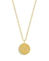 Bloomingdale's Diamond Celestrial Disc Pendant Necklace In 14k Yellow Gold, 0.15 Ct. T. W. - Exclusive In Gold