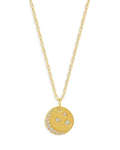 Bloomingdale's Diamond Celestrial Disc Pendant Necklace In 14k Yellow Gold, 0.15 Ct. T. W. - Exclusive