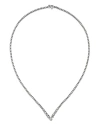 Bloomingdale's Diamond Chevron Tennis Necklace In 14k White Gold, 5.0 Ct. T. W. In White