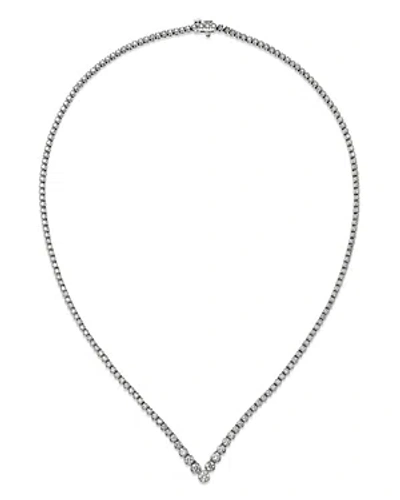 Bloomingdale's Diamond Chevron Tennis Necklace In 14k White Gold, 5.0 Ct. T. W.