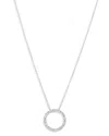 Bloomingdale's Diamond Circle Pendant Necklace In 14k White Gold, 0.30 Ct. T. W. - Exclusive In White